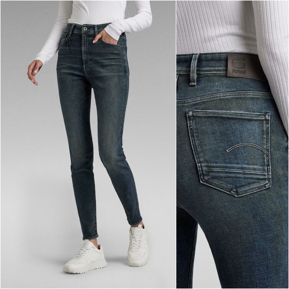 G-Star RAW Ultra High Skinny Stretch denim Jeans Dark Blue 31x30